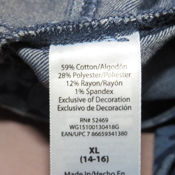 Wonder Nation Medium Wash Denim Floral Print Girls Skinny Leg Jeggings - Picture 6 of 7